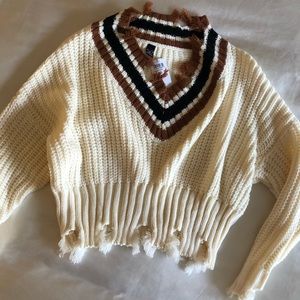 Windsor Distressed Cropped Sweater